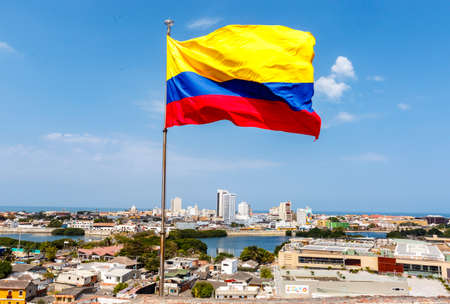 The Castillo San Felipe de Barajas is a fortress in the city of Cartagena, Colombia, South America.の写真素材