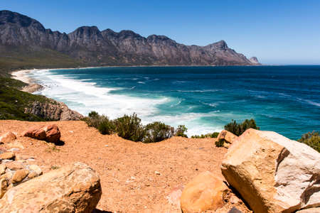 Ocean view at Gordons Bay, Western Cape, South Africa, Africaの写真素材
