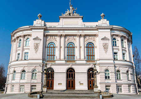 Facade of the Warsaw University of Technology (Politechnika Warszawska), Poland, Europeのeditorial素材