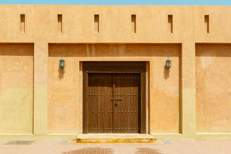 Exterior of the Al Ain Palace Museum in Al Ain, Abu Dhabi, United Arab Emirates, Arabiaのeditorial素材