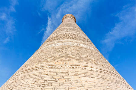 Great Minaret of the Kalon in Bukhara, Uzbekistan, Central Asiaの写真素材