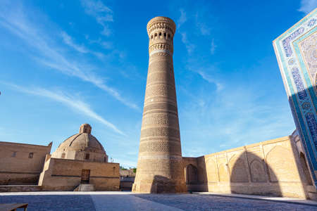 Great Minaret of the Kalon in Bukhara, Uzbekistan, Central Asiaのeditorial素材