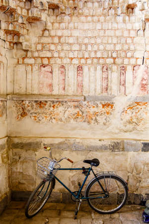 Bike inside of the bazar of Bukhara, Uzbekistan, Central Asiaのeditorial素材