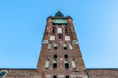 Facade of the city hall (Ratusz) in Gdansk, Poland, Europe