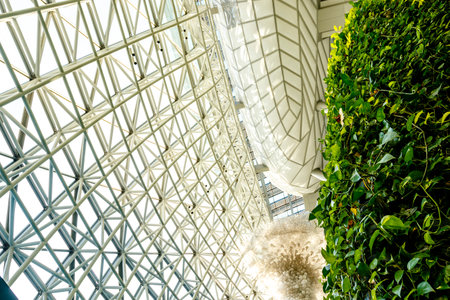 Exterior of the modern City Hall in Seoul, South Korea, Asiaの写真素材