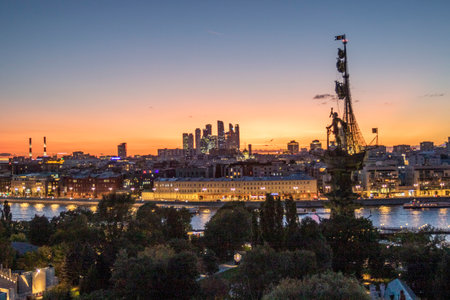 View of Moscow in the evening - Russia - Europeの写真素材