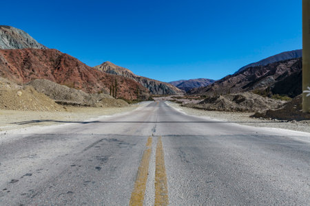 Colorful mountain landscape in Purmamarca, Jujuy, Argentina, South America