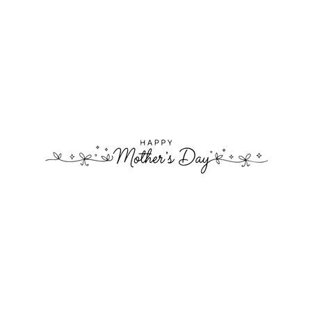 Happy Mother's Day calligraphy hand lettering isolated on white backgroundのイラスト素材