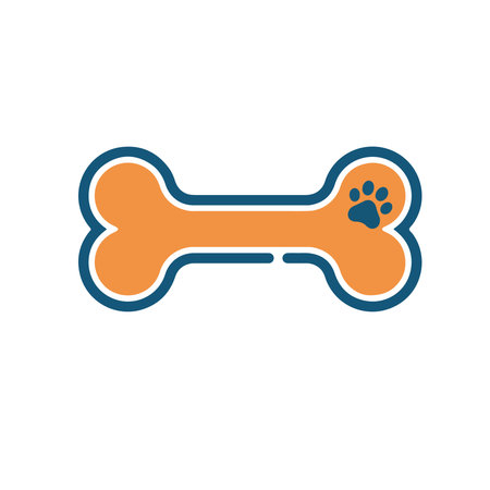 Dog bone icon. Pet care concept. Flat design. Vector illustrationのイラスト素材