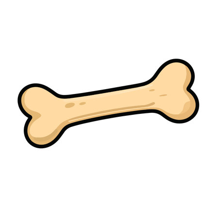 Dog bone icon. Cartoon dog bone vector icon for web design isolated on white backgroundのイラスト素材