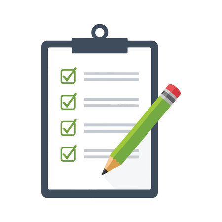 checklist icon, vector illustration. Flat design style with long shadow,eps10のイラスト素材