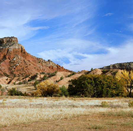 High Desert Vista On The Ghost Ranch - Abiqui, New Mexicoの写真素材