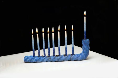 Hanukiah Menorahの写真素材