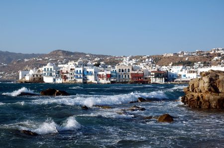 Little Venice on the Greek island of Mykonosの写真素材
