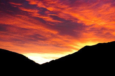 Seaward range near Kaikora, New Zealand at dawn の写真素材