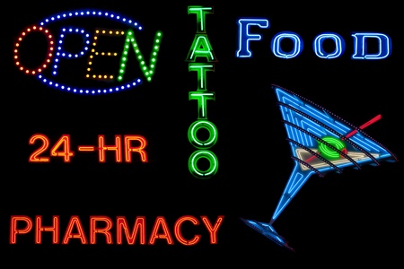 Neon signsの写真素材