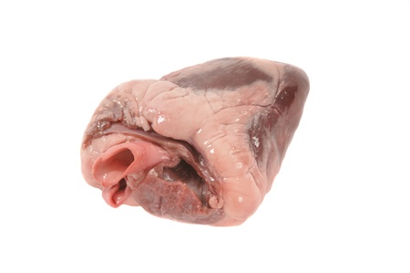 closeup of a heart isolated on a white backgroundの写真素材