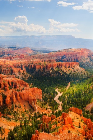Vista of bryce Canyon National Park in Utahの写真素材