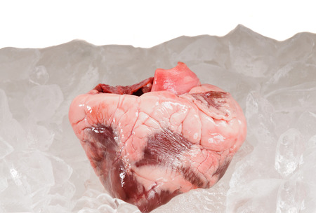 Heart on iceの写真素材