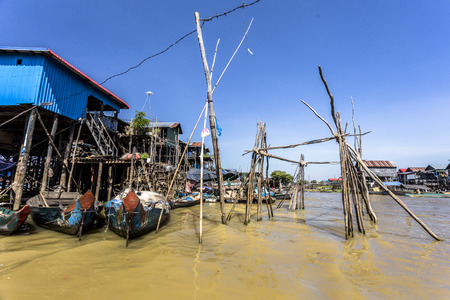 Siem Reap Tonle Sap Kompong Phluk scenery photoの写真素材