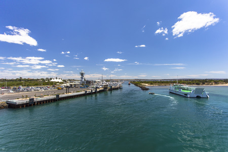 view onboard Searoad ferries Sorrento to Mornington Melbourne Australia Australasiaのeditorial素材