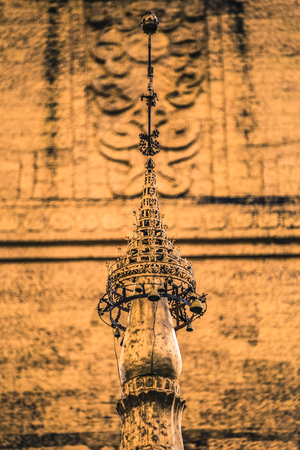 Shwedagon Pagoda prayer and travel attraction in city of Yangon Myanmar Asiaの写真素材