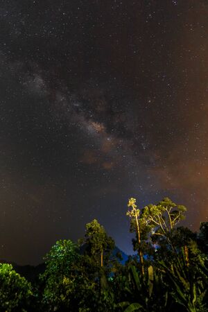 Milky way milkyway as seen from Gopeng Perak Malaysia Asiaの写真素材