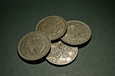 Four Half Crown Coinsの写真素材
