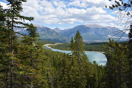 Canmore Mountain Lake View within the Rocky Mountains