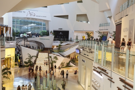 LAS VEGAS - APRIL 27, 2013 - Crystals Mall on April 27, 2013  in Las Vegas  In October, 2009, Crystals became the largest retail district to receive LEED  Gold Core   Shell certification のeditorial素材