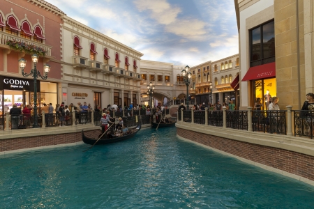 LAS VEGAS - MARCH 30, 2013 - The Venetian hotel on MARCH 30, 2013  in Las Vegas  The shoppes at the Palazzo receive over 20 million visitors a year, among the highest in the country のeditorial素材