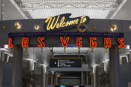 LAS VEGAS - JULY 01, 2013 - McCarran on July 01, 2013  in Las Vegas  In 2003 McCarran announced it was implementing a baggage-tracking system using Radio-frequency identification bag tags from Matrics Inc のeditorial素材
