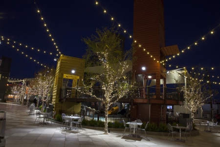 LAS VEGAS - DECEMBER 10, 2013 - Container Park on December 10, 2013  in Las Vegas  Container Park is currently on the border between tourist downtown and old forgotten about downtown のeditorial素材
