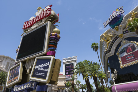 LAS VEGAS - MAY 7, 2015 - A Nebraska businessman lost $127 million in a single year at Harrahs owned properties, accounting for 5.6 percent of their gambling revenue that year.のeditorial素材