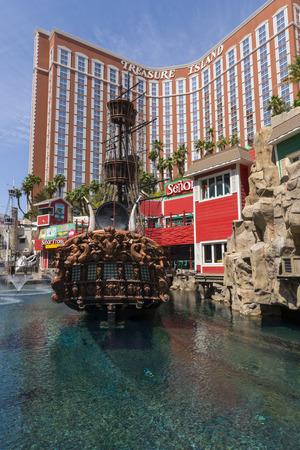 LAS VEGAS - MAY 7, 2015 - Phillip Ruffin bought The Frontier hotel and then sold it for a huge profit allowing him to purchase Treasure Island from MGM resorts.のeditorial素材