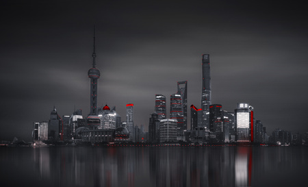 Shanghai city viewのeditorial素材