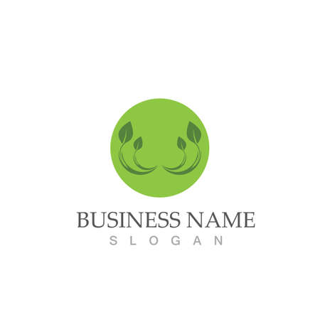 Logos of green Tree leaf ecology nature element vectorのイラスト素材