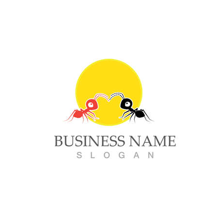 Ant Logo template vector illustration designのイラスト素材