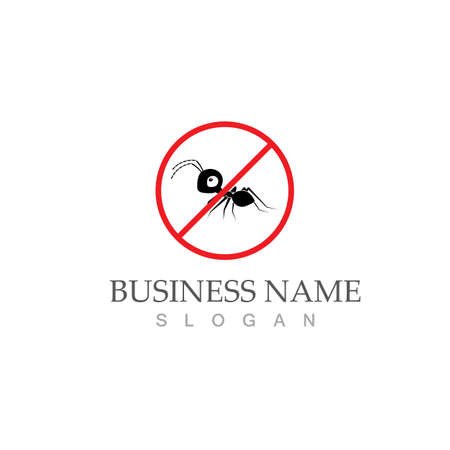 Ant Logo template vector illustration designのイラスト素材
