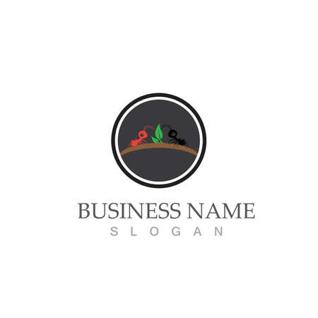 Ant Logo template vector illustration designのイラスト素材