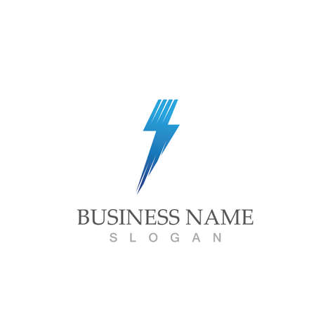 thunderbolt logo vector illustration template designのイラスト素材