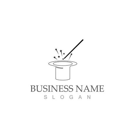 wand magic hat icon vector templateのイラスト素材