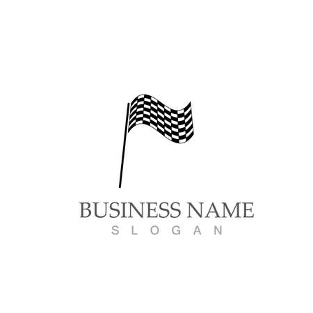 Race flag icon, simple design illustration vectorのイラスト素材