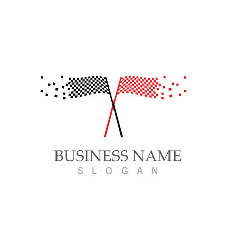 Race flag icon, simple design illustration vectorのイラスト素材