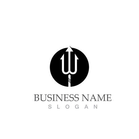 Trident Logo Template vector icon illustration designのイラスト素材