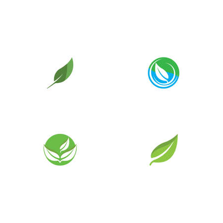 Logos of green Tree leaf ecology nature element vectorのイラスト素材