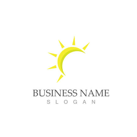 Sun Vector illustration Icon Logo Template designのイラスト素材