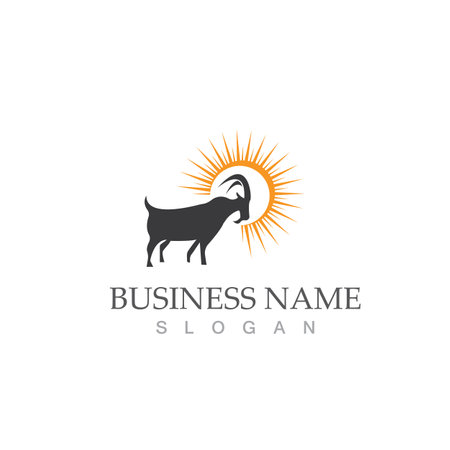 Goat Logo Template vector icon illustration designのイラスト素材