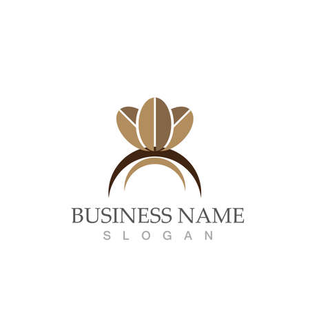 coffee bean icon vector illustration templateのイラスト素材