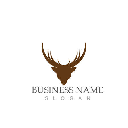 Deer Logo Template vector icon illustration designのイラスト素材